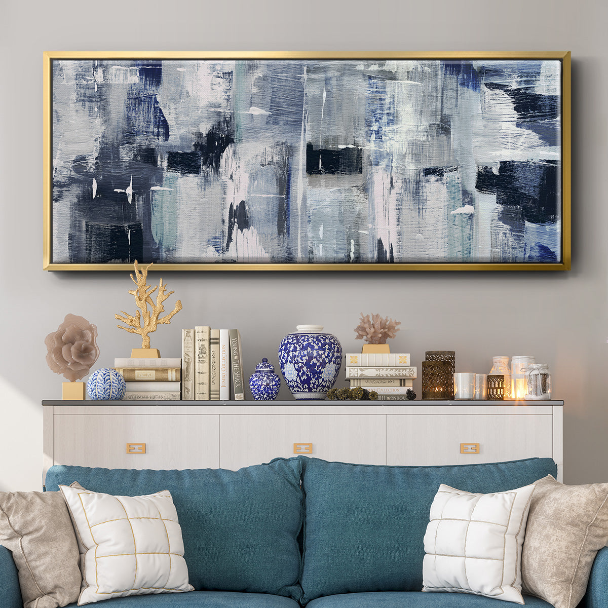 Spring Mountains - Floater Framed Canvas Print