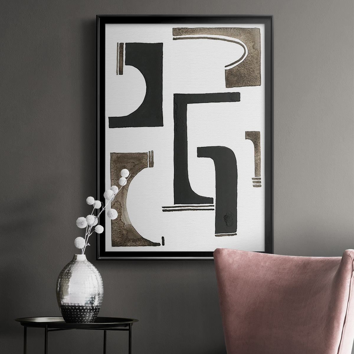 Midway I - Modern Framed Canvas Print