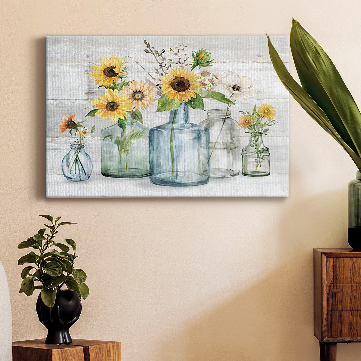 Sunflower Extravaganza Premium Gallery Wrapped Canvas - Ready to Hang