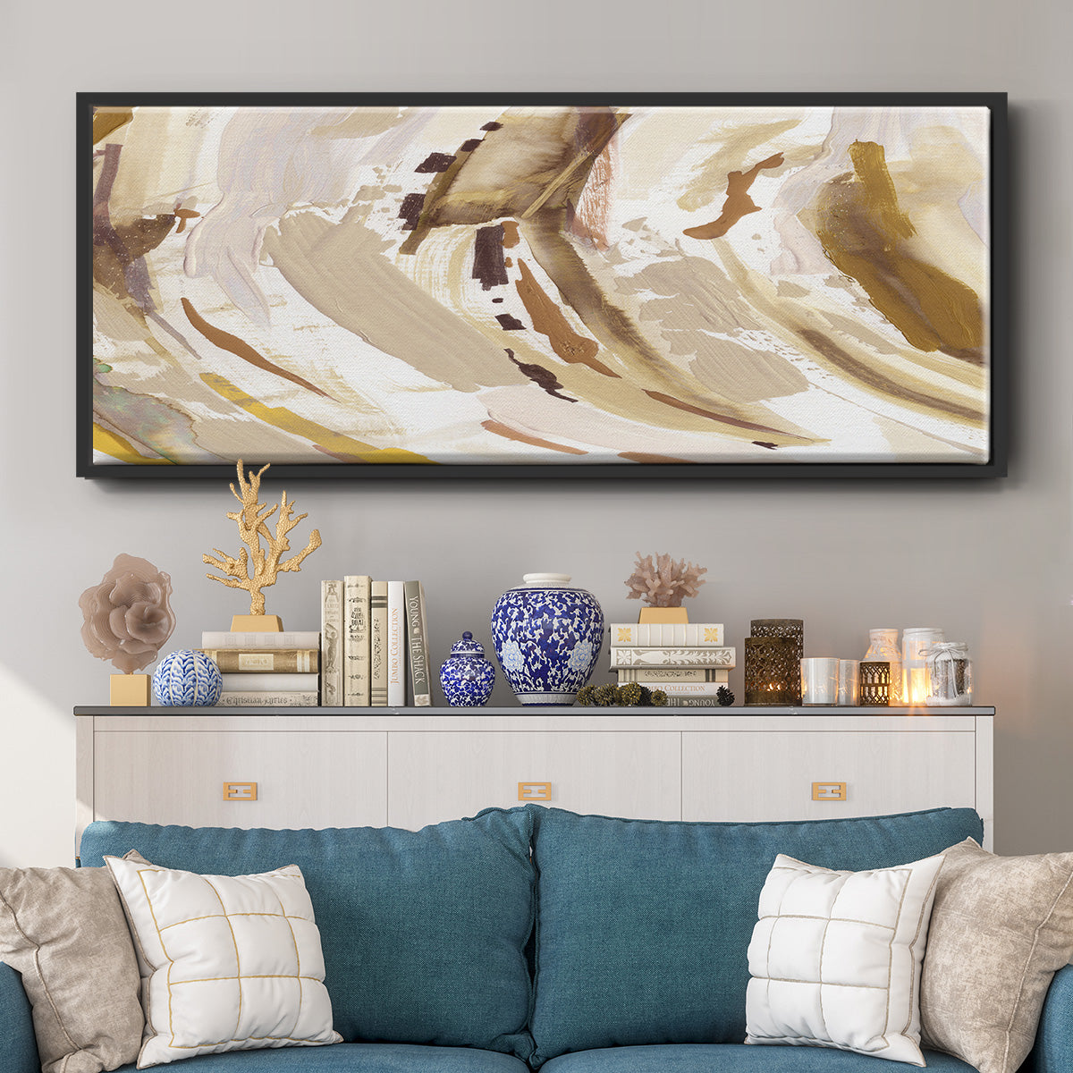 Desert Path - Floater Framed Canvas Print