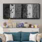 Printed Brushed Nickel Abstract I - Floater Framed Canvas Print