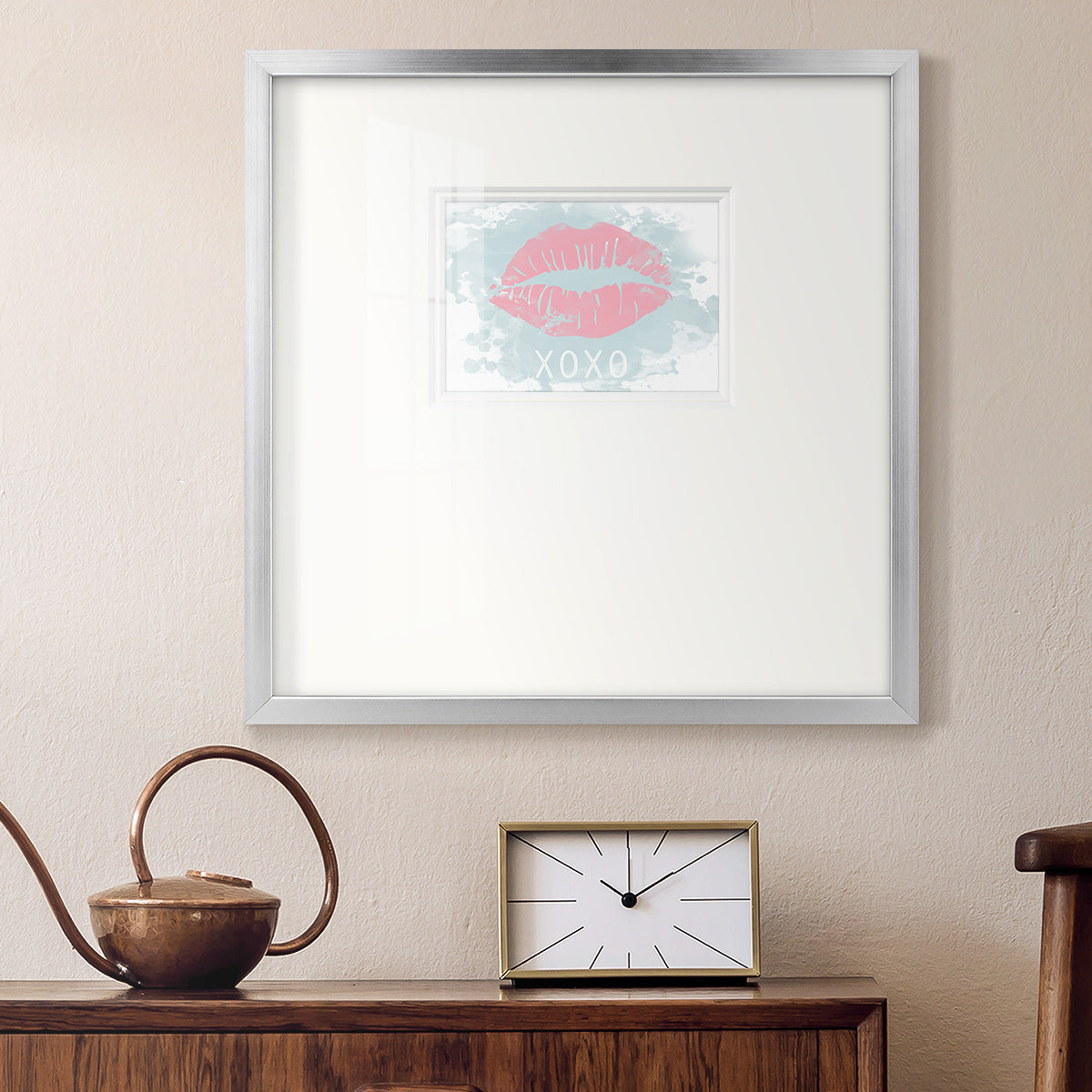 XOXO in Color Premium Framed Print Double Matboard