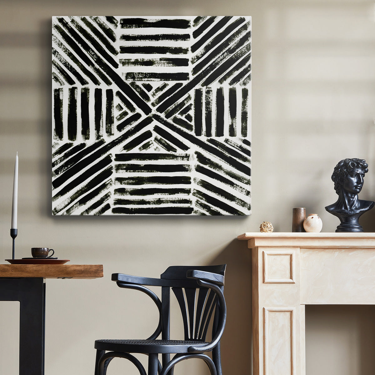 Concentric Ink III - Canvas Art Print