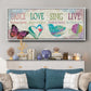 Dance Love Sing - Floater Framed Canvas Print