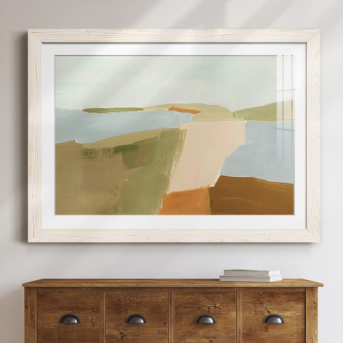 Stacked Landscape II - Barnwood Framed Art Print