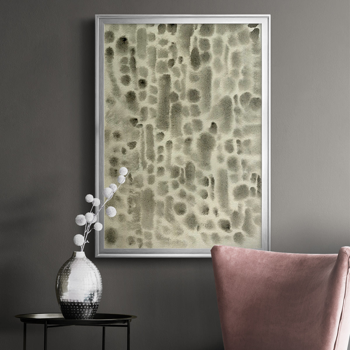 Watercolor Metric II - Modern Framed Canvas Print