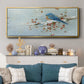 Blue Bird in Winter - Floater Framed Canvas Print