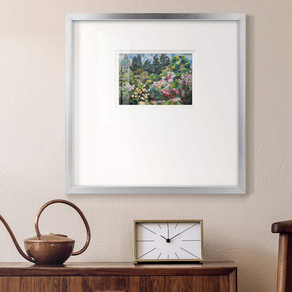 Arboretum in Spring- Premium Framed Print Double Matboard