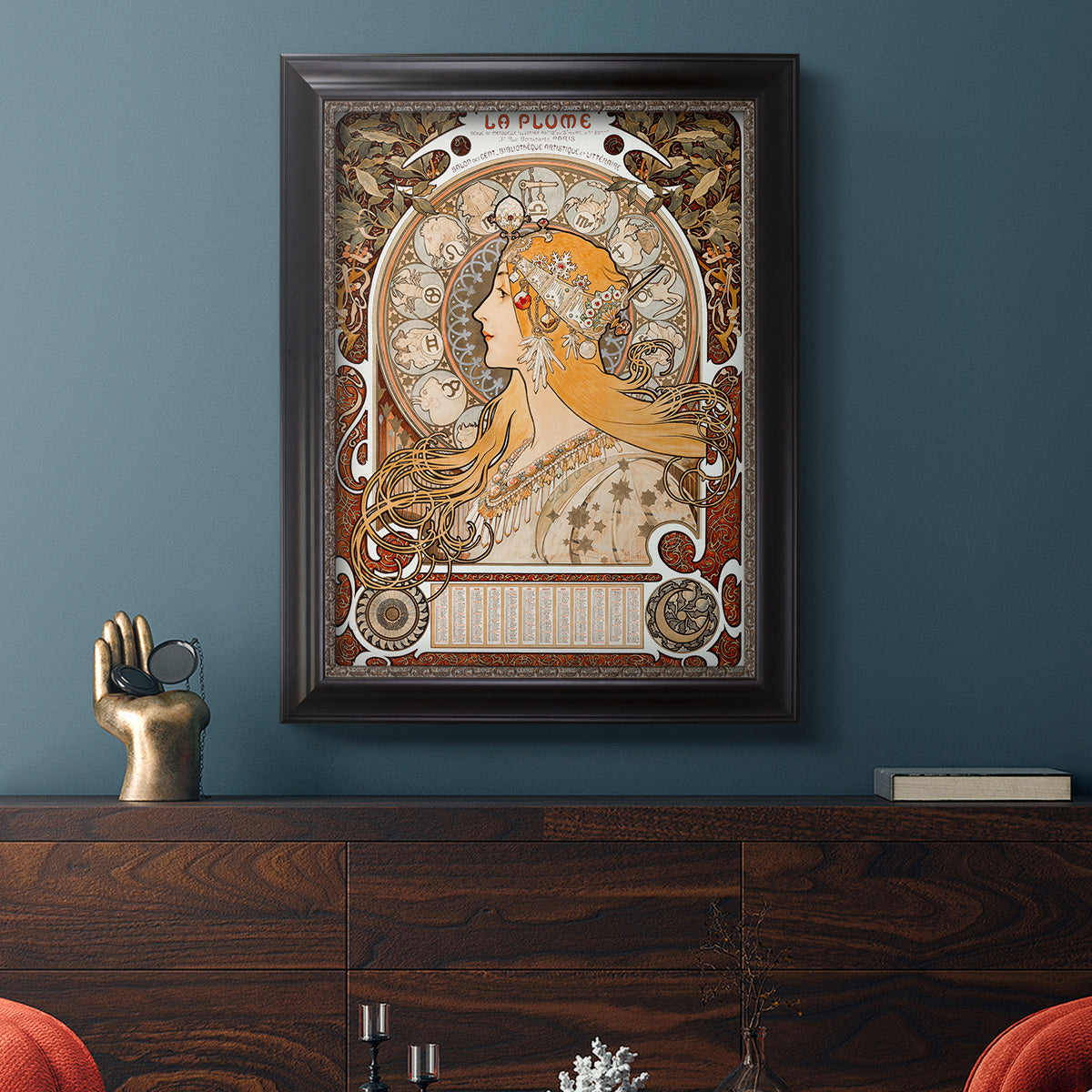 Zodiaque (La Plume) - Ornate Framed Canvas Print