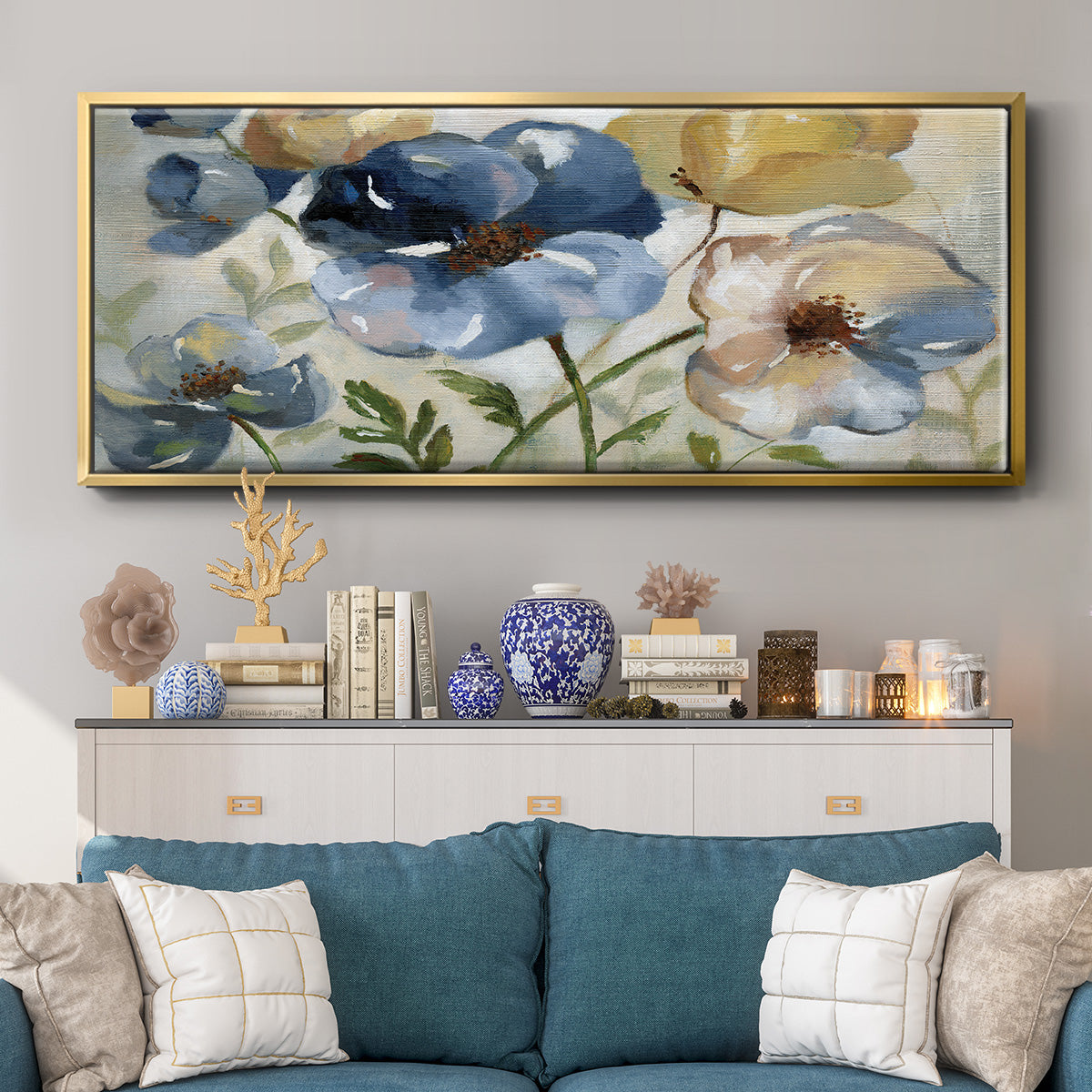 Winter Blooms - Floater Framed Canvas Print
