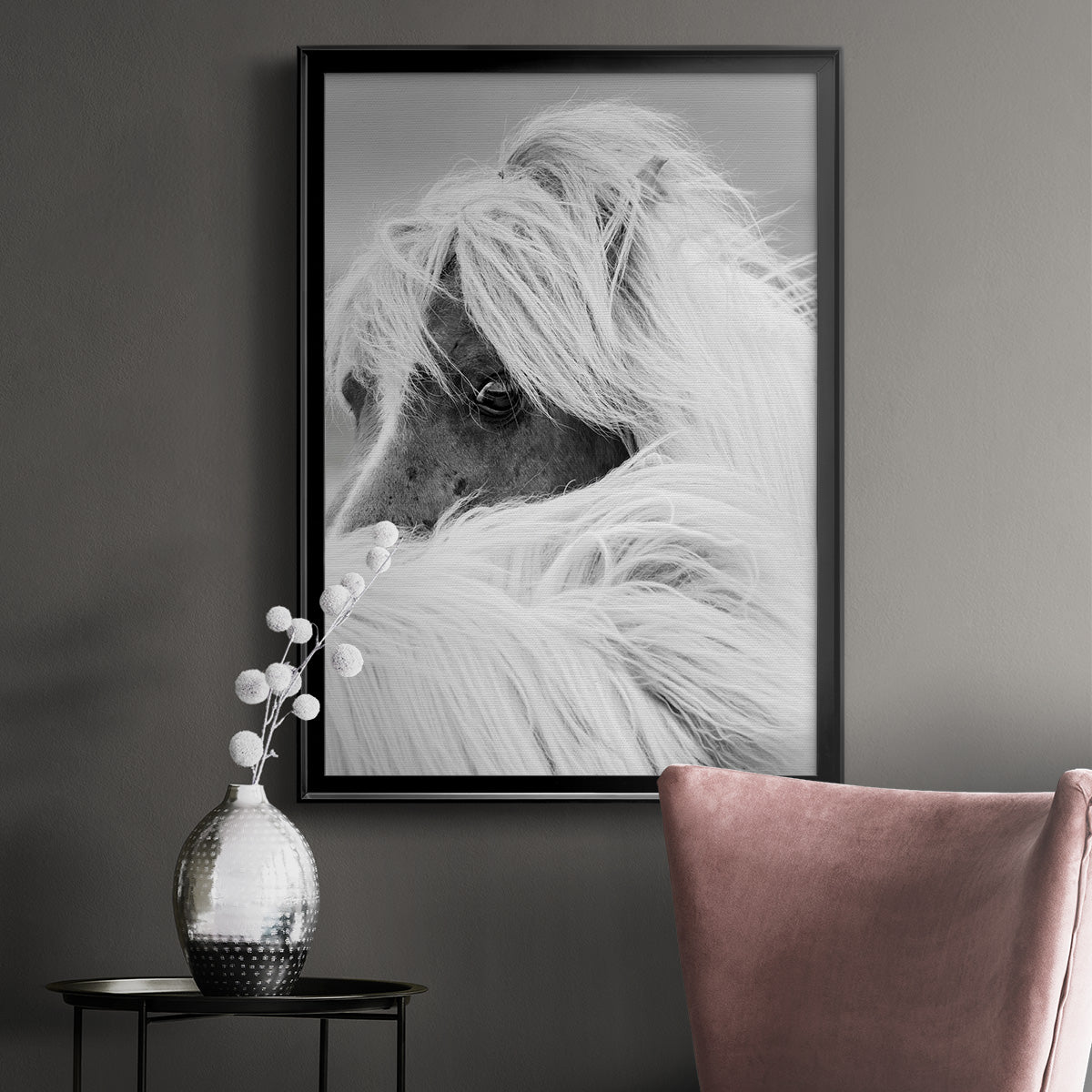 Island Pony II - Modern Framed Canvas Print