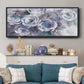 Iced Flowers - Floater Framed Canvas Print