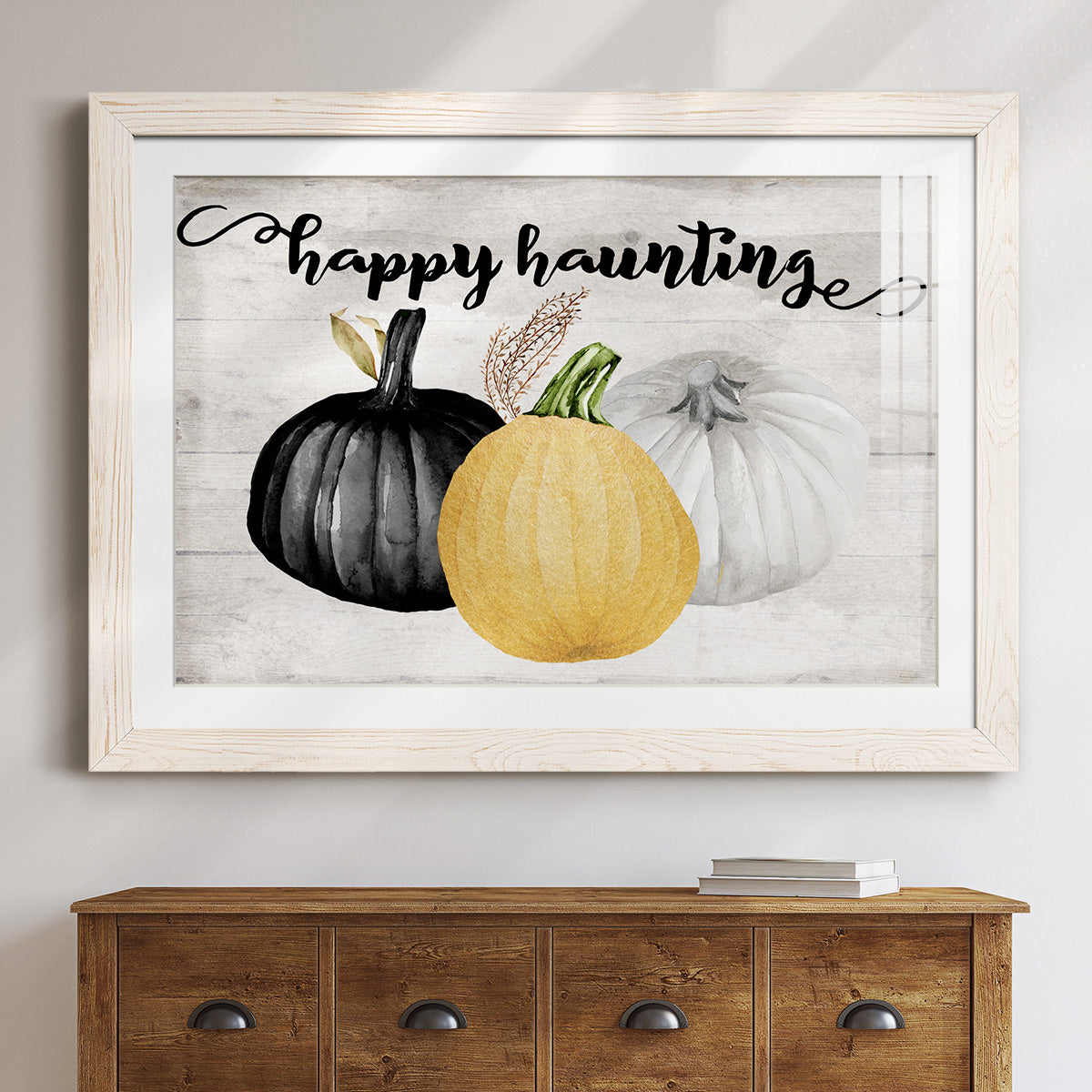 Happy Haunting - Barnwood Framed Art Print