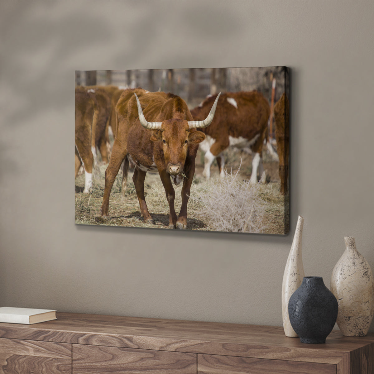 Longhorns - Canvas Art Print