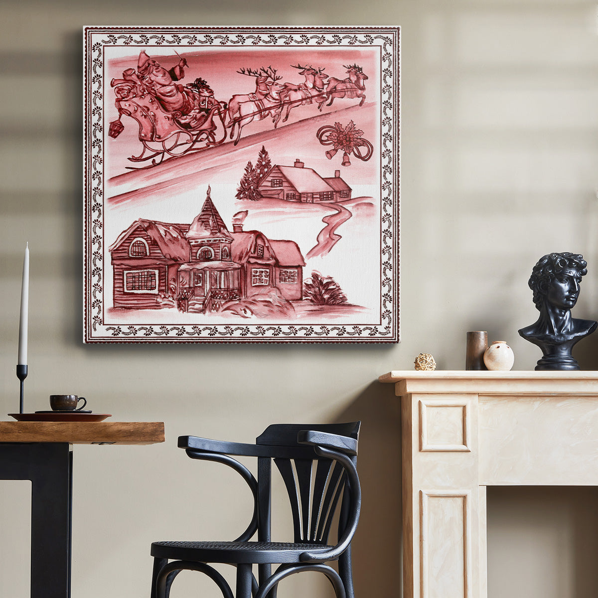 Christmas Wonderland Toile I - Canvas Art Print