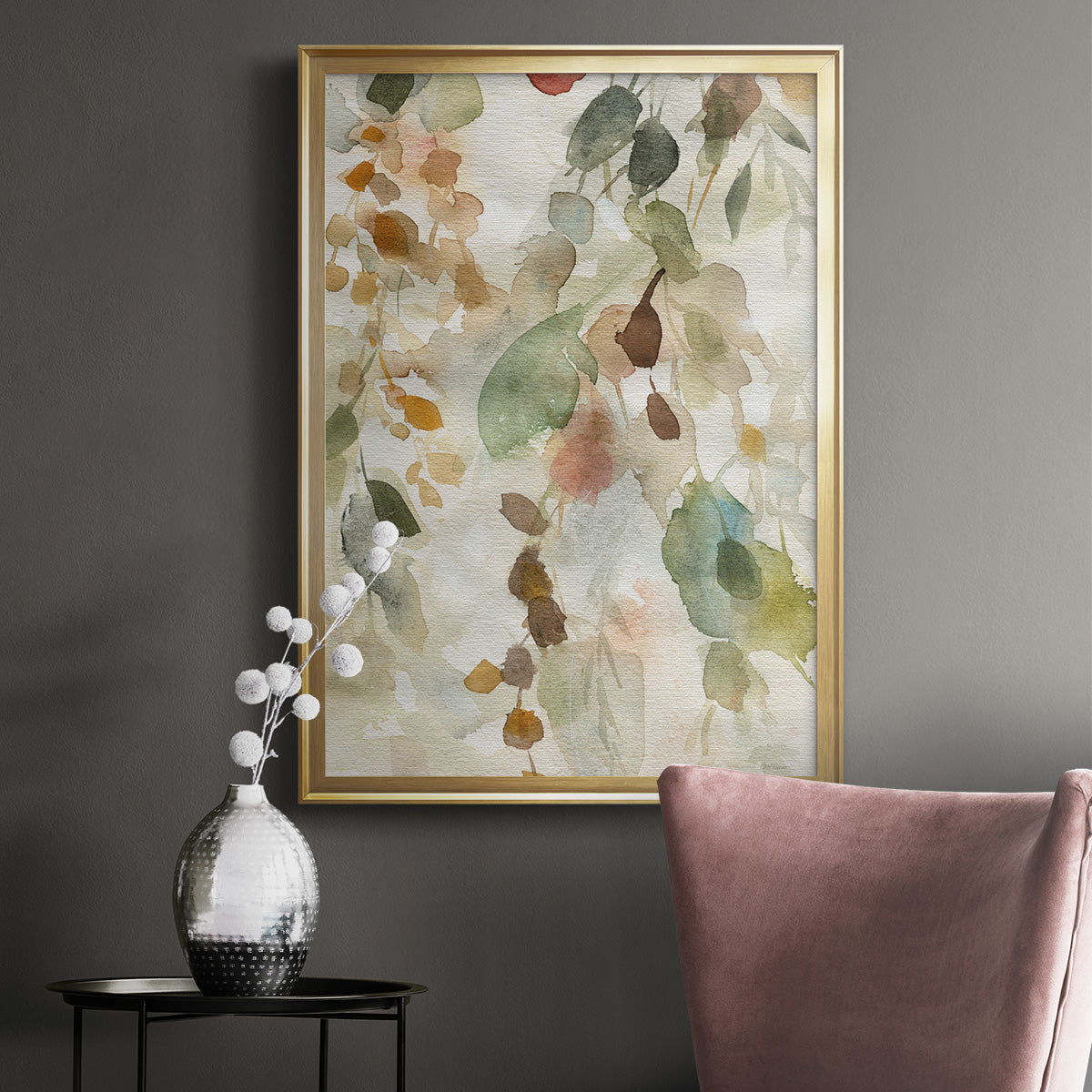 Cascading Nature I - Modern Framed Canvas Print