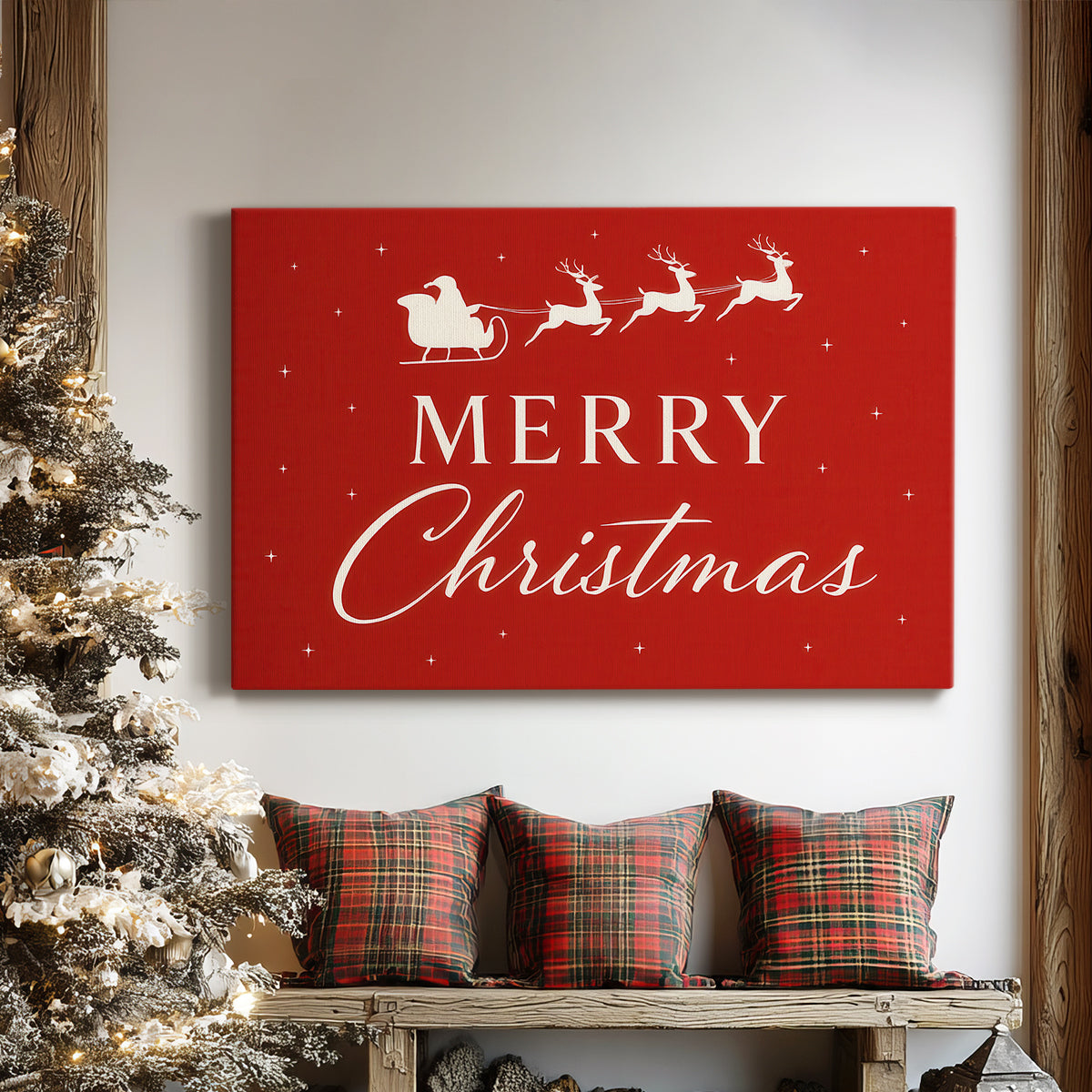 Holly-Red Promise of Evergreen - Canvas Art Print