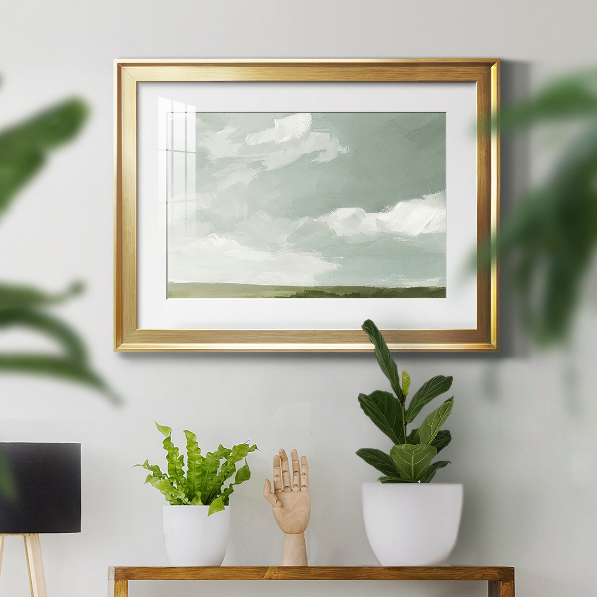 Gray Stone Sky II - Modern Framed Art Print