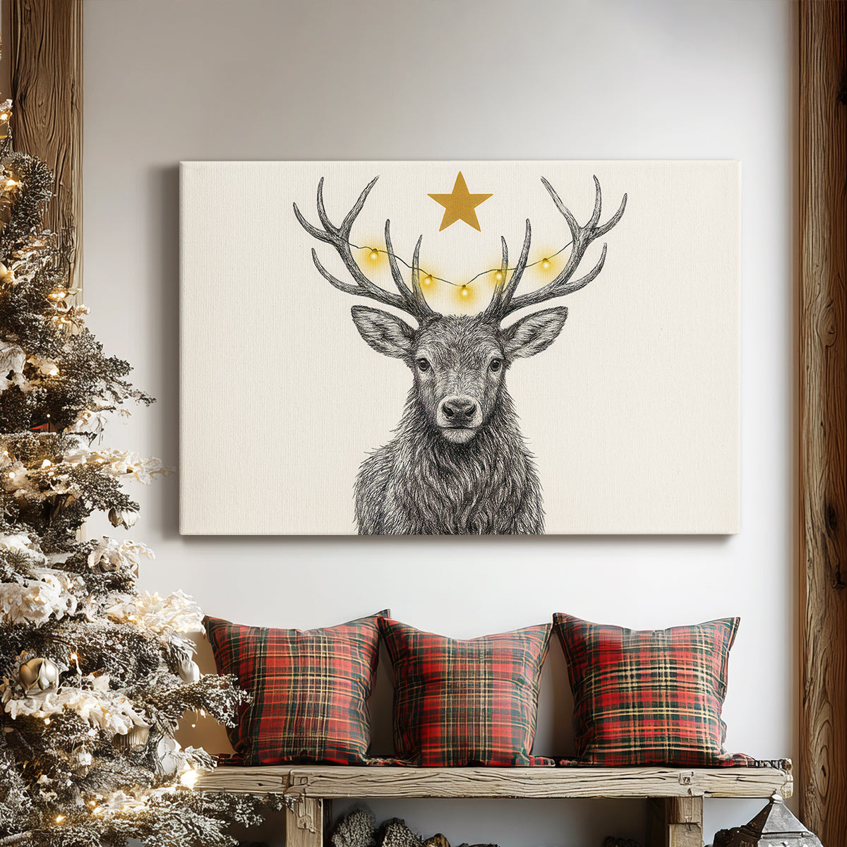 Pearled Wreath Whisper - Canvas Art Print