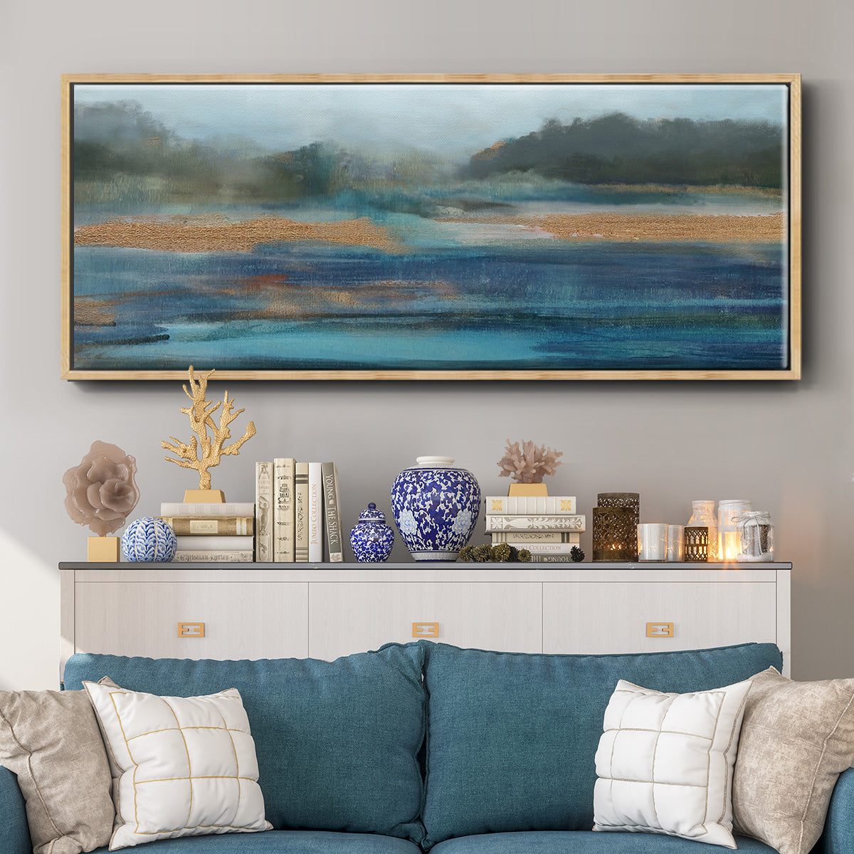 Cold Spring - Floater Framed Canvas Print