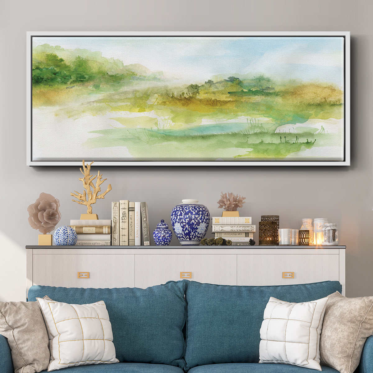 Dreamy Highland - Floater Framed Canvas Print