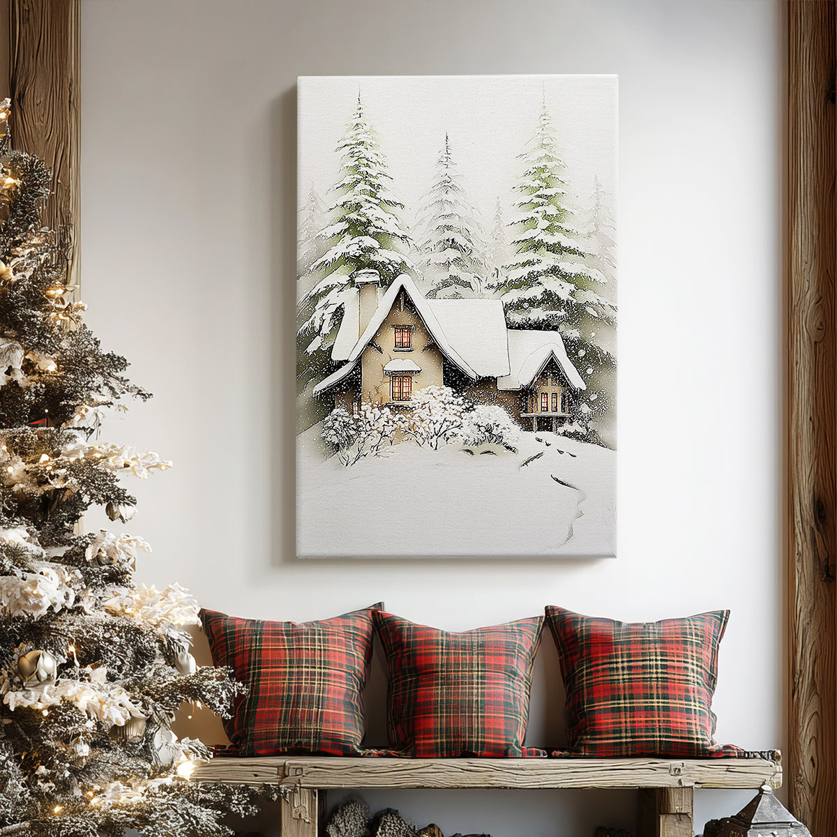 Silver Evergreen Parish - Canvas Art Print