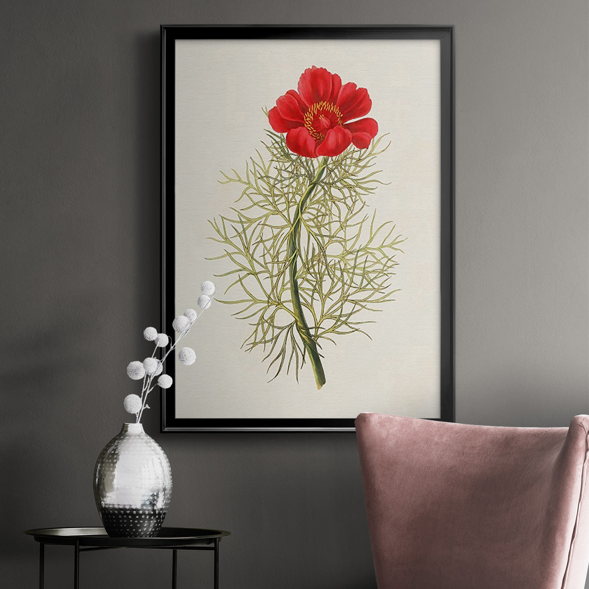 Flowers of the Seasons VII - Modern Framed Canvas Print