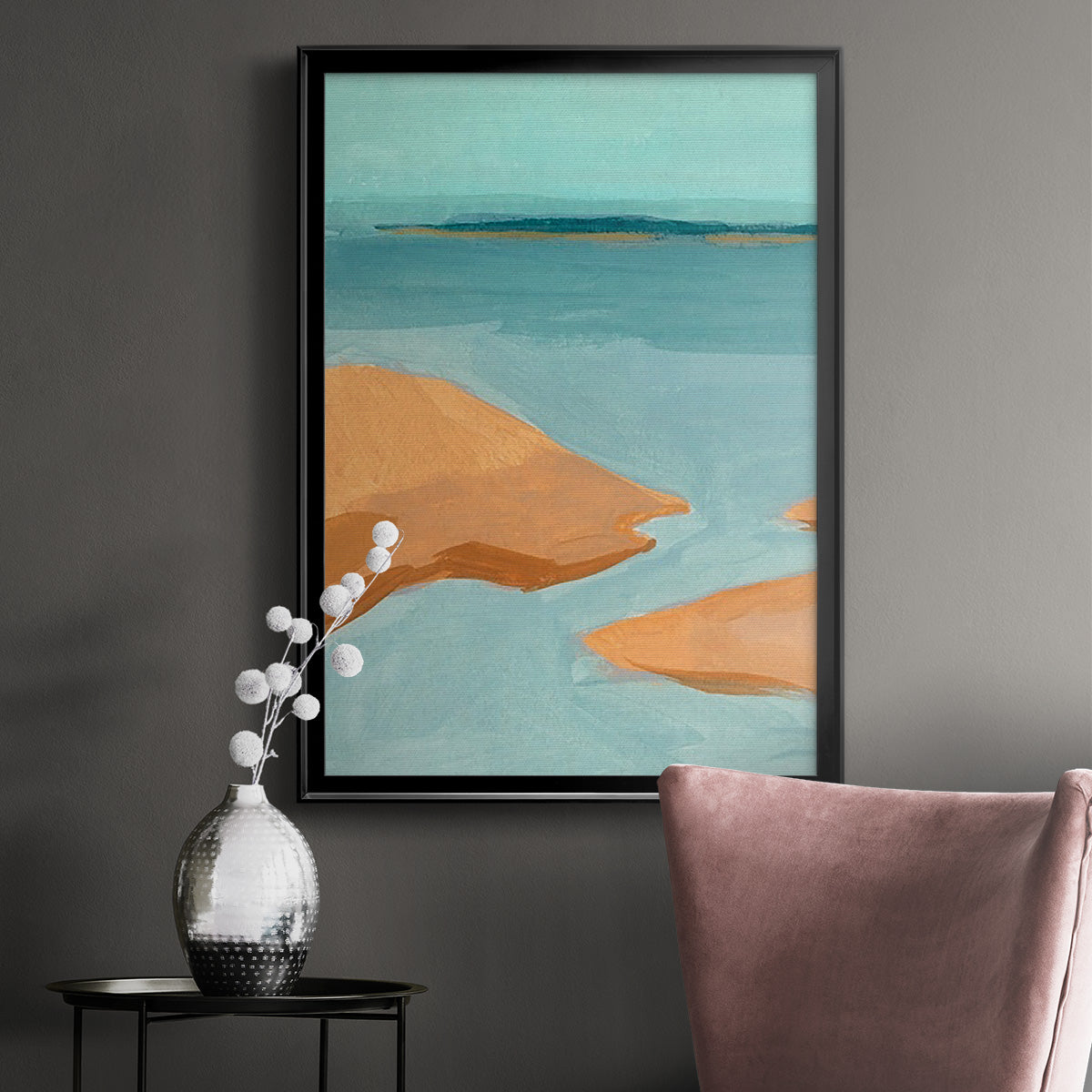 Out on the Sandbar IV - Modern Framed Canvas Print