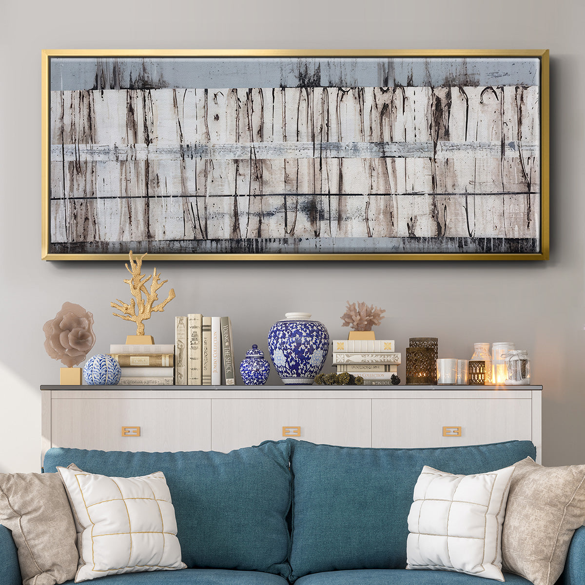 Granite - Floater Framed Canvas Print