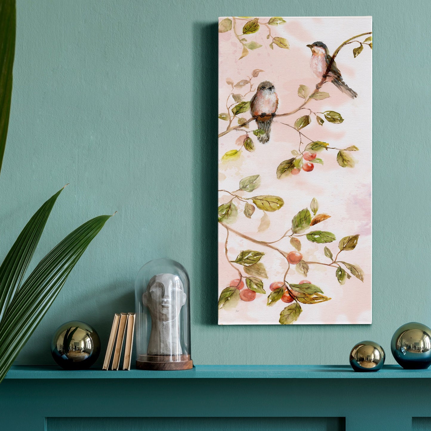 Blushing Birds I - Premium Gallery Wrapped Canvas - Ready to Hang