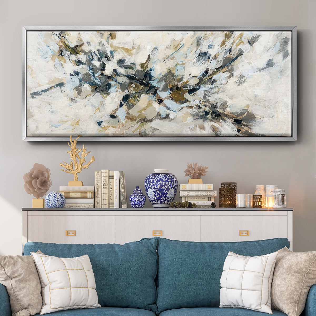 Rising Falcon - Floater Framed Canvas Print