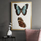 Antique Blue Butterflies IV - Modern Framed Canvas Print