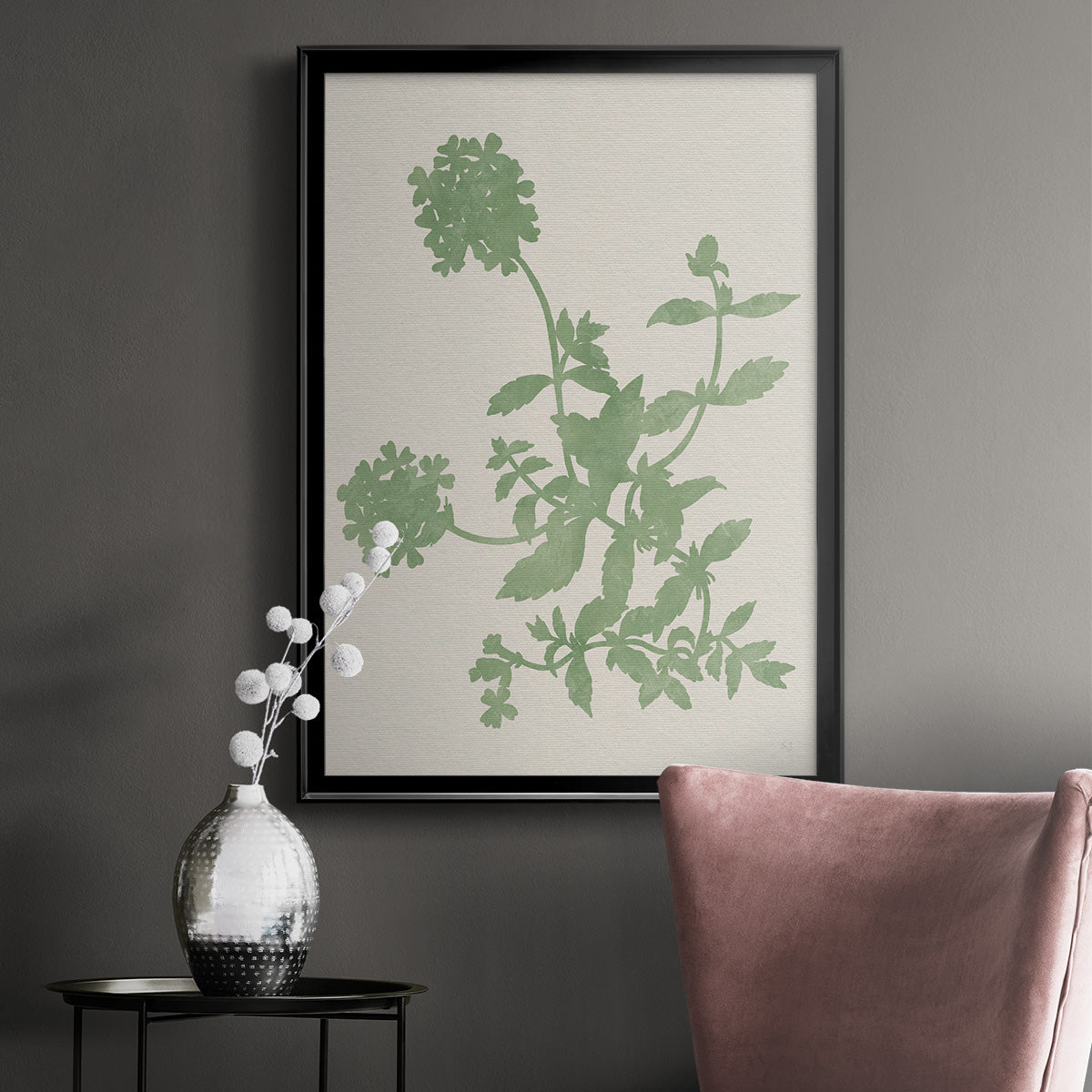 Vintage Garden II - Modern Framed Canvas Print