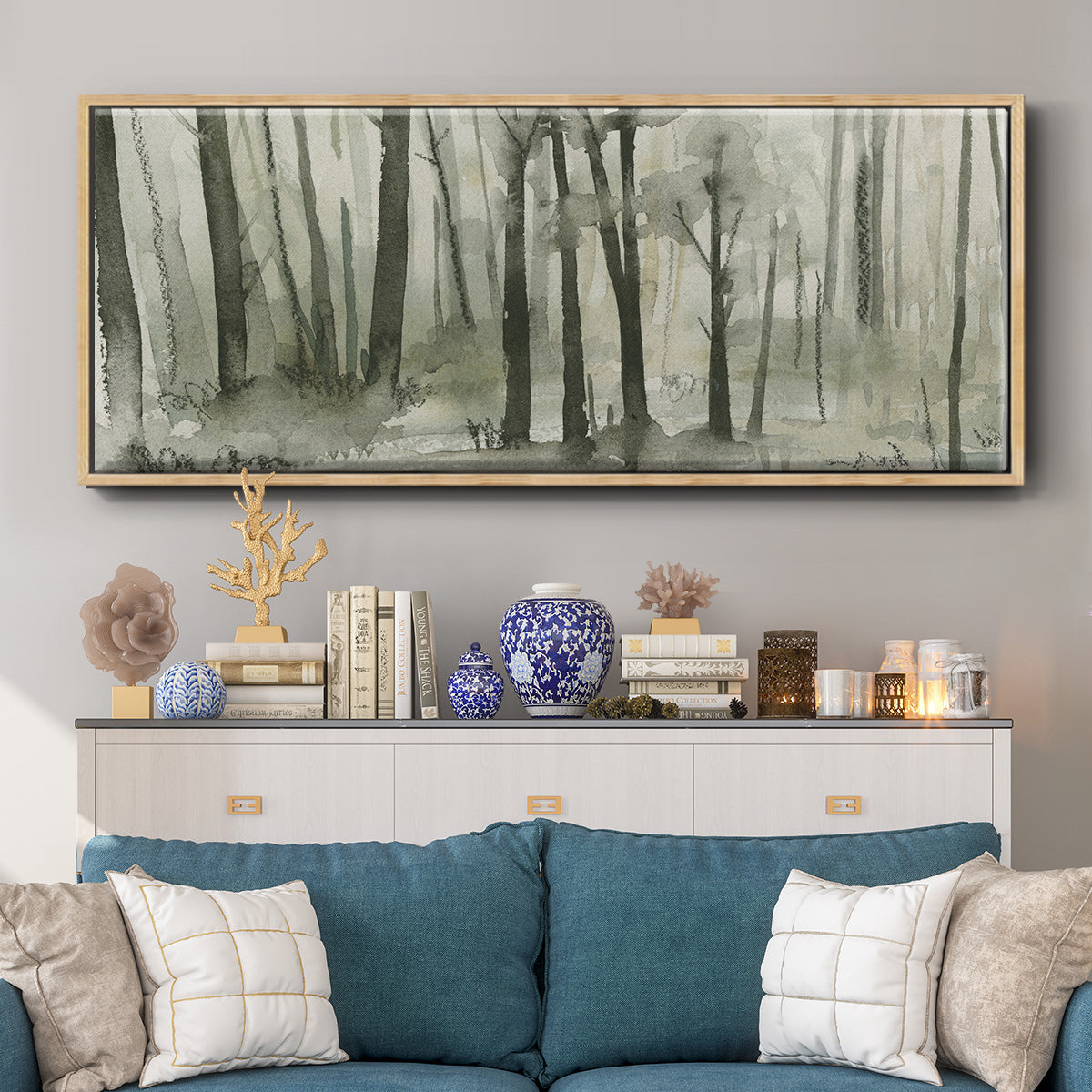 Into the Woods I - Floater Framed Canvas Print