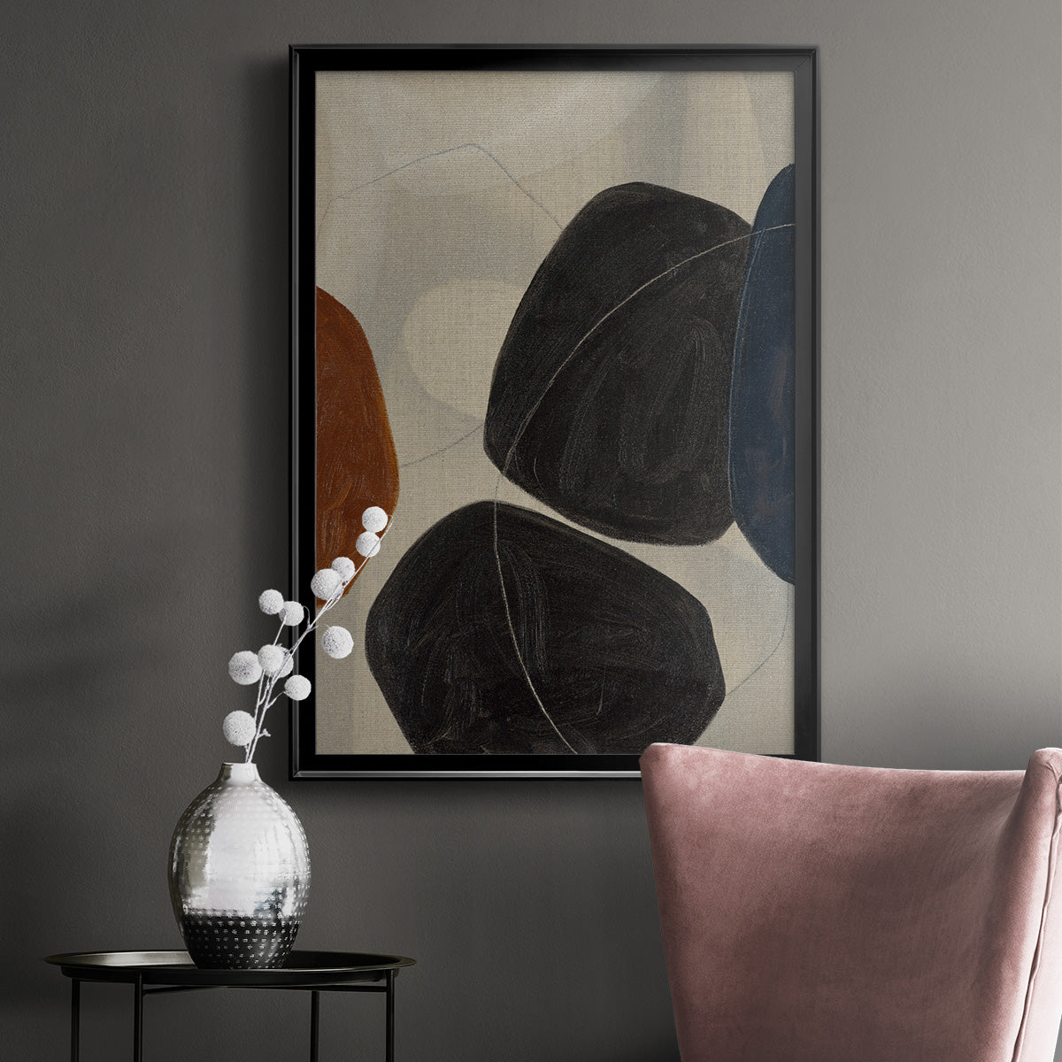 Gravity I - Modern Framed Canvas Print