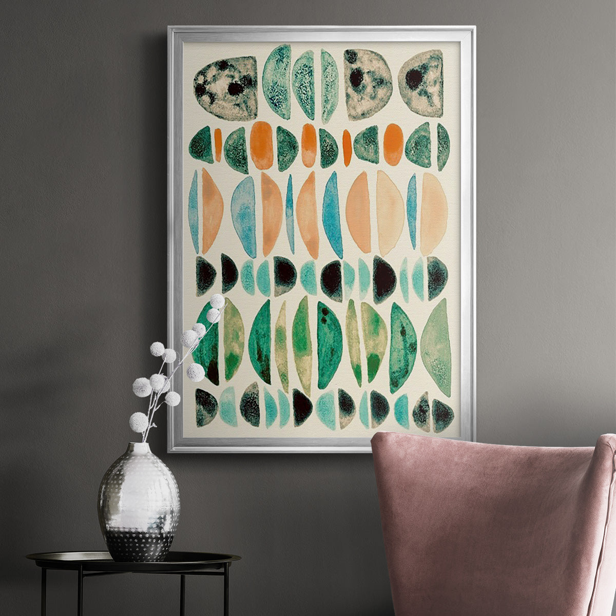 Semi Stack III - Modern Framed Canvas Print