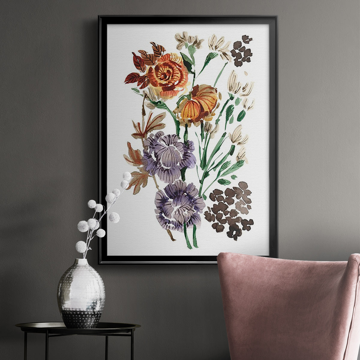 Garden Bouquets I - Modern Framed Canvas Print