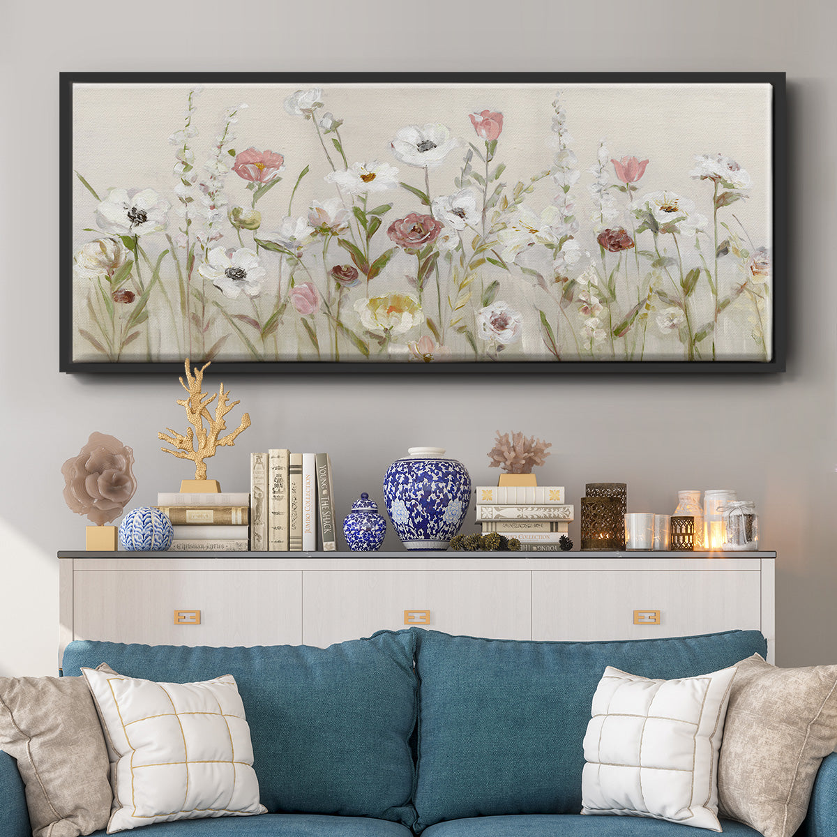 Bloomin Around - Floater Framed Canvas Print