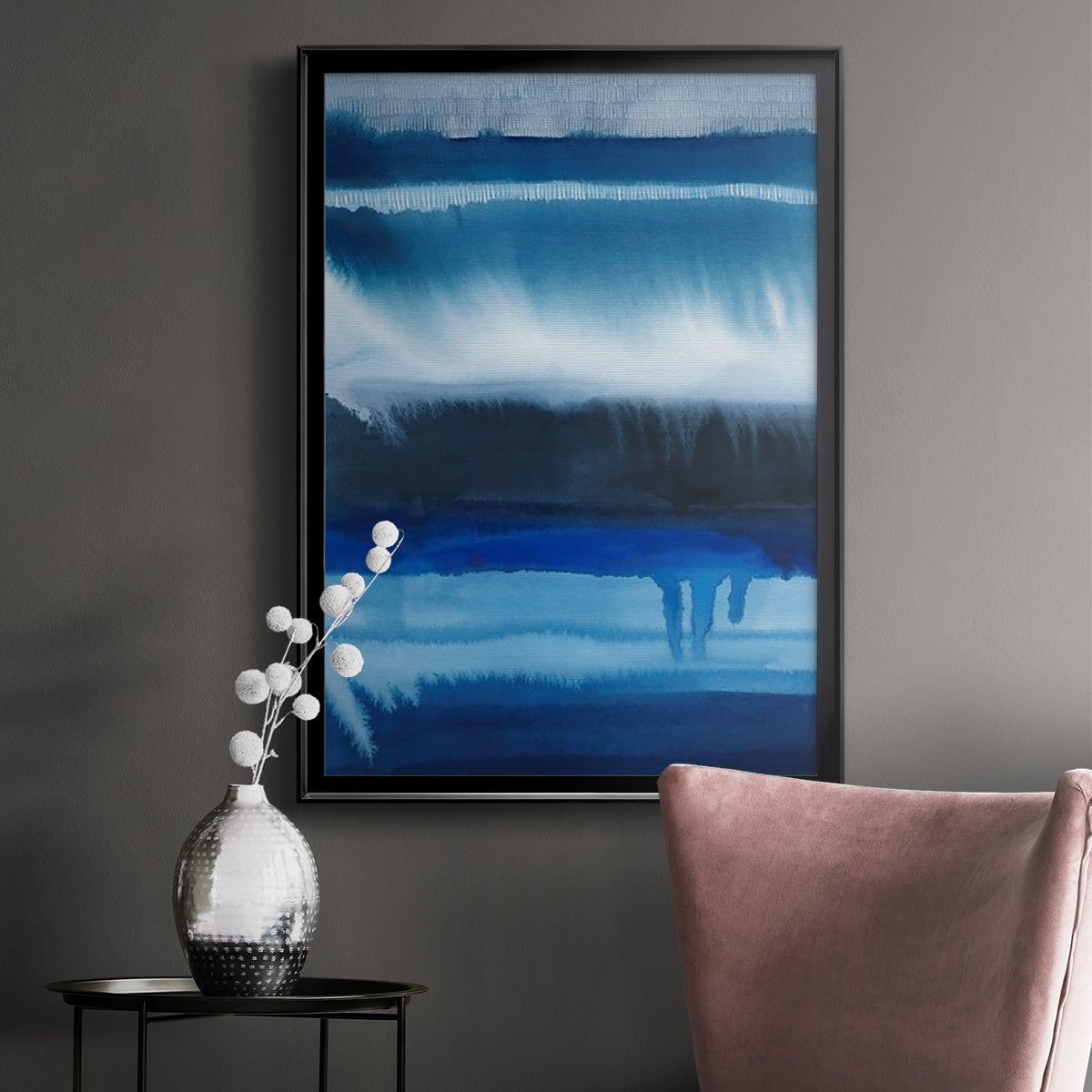 Deep Blue Shore II - Modern Framed Canvas Print