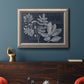 Foliage on Navy VI Premium Framed Canvas- Ready to Hang