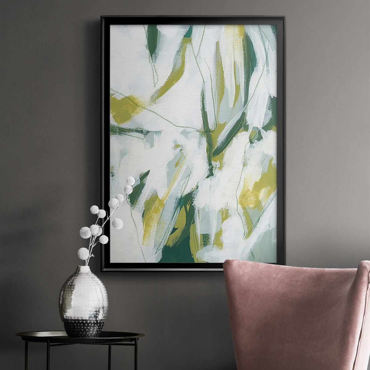 Emerald Ice I - Modern Framed Canvas Print