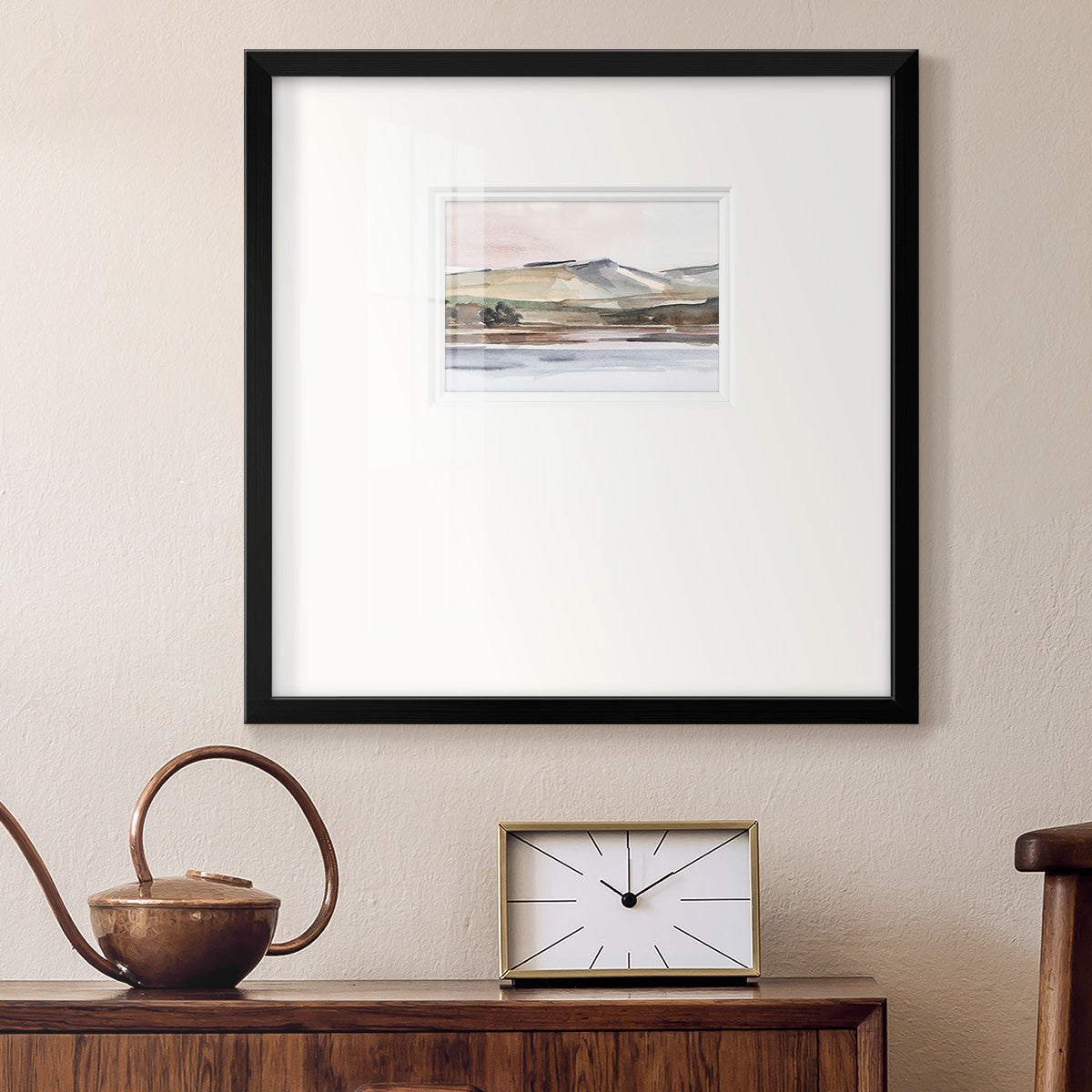 Autumn Mountain Valley I Premium Framed Print Double Matboard