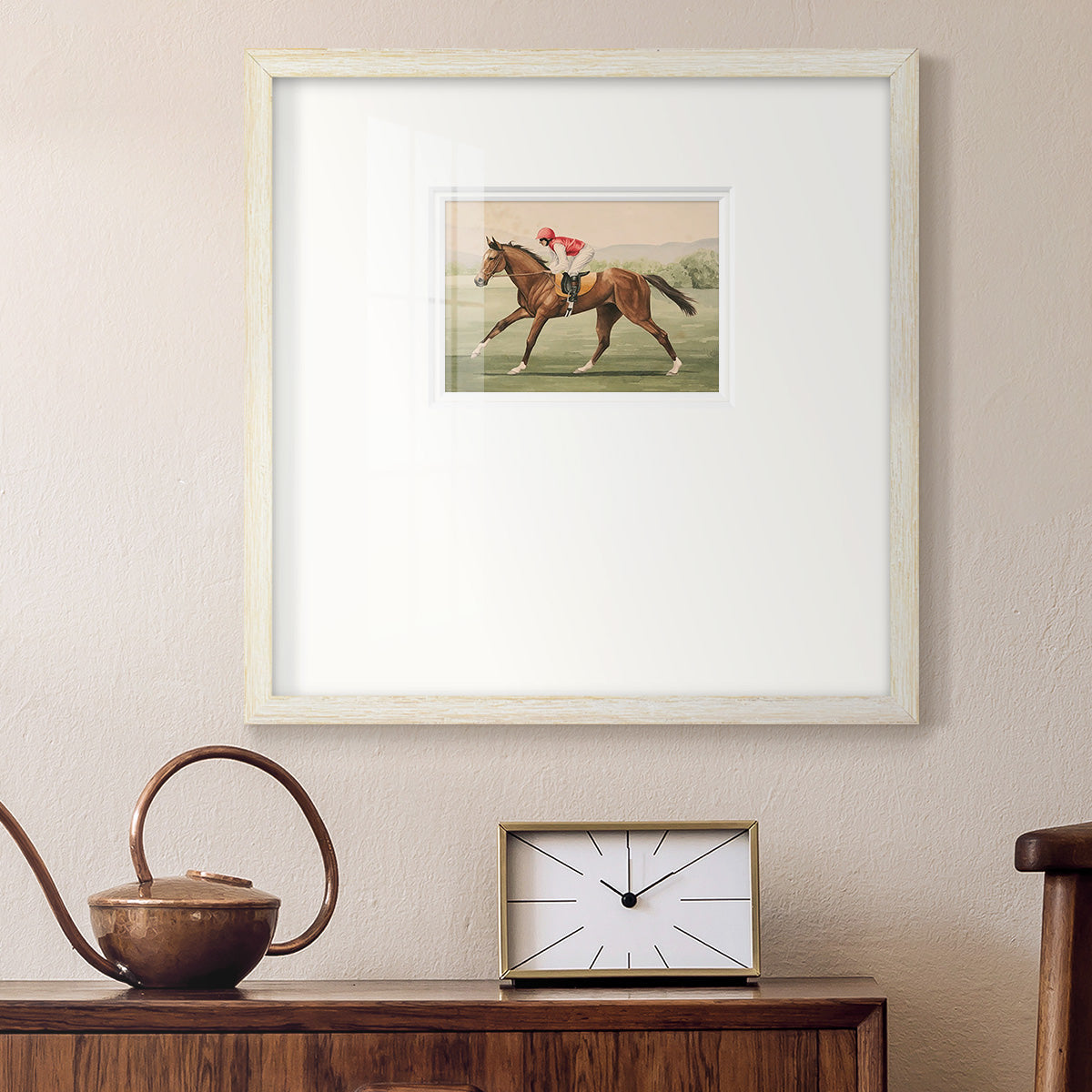 Vintage Equestrian I Premium Framed Print Double Matboard