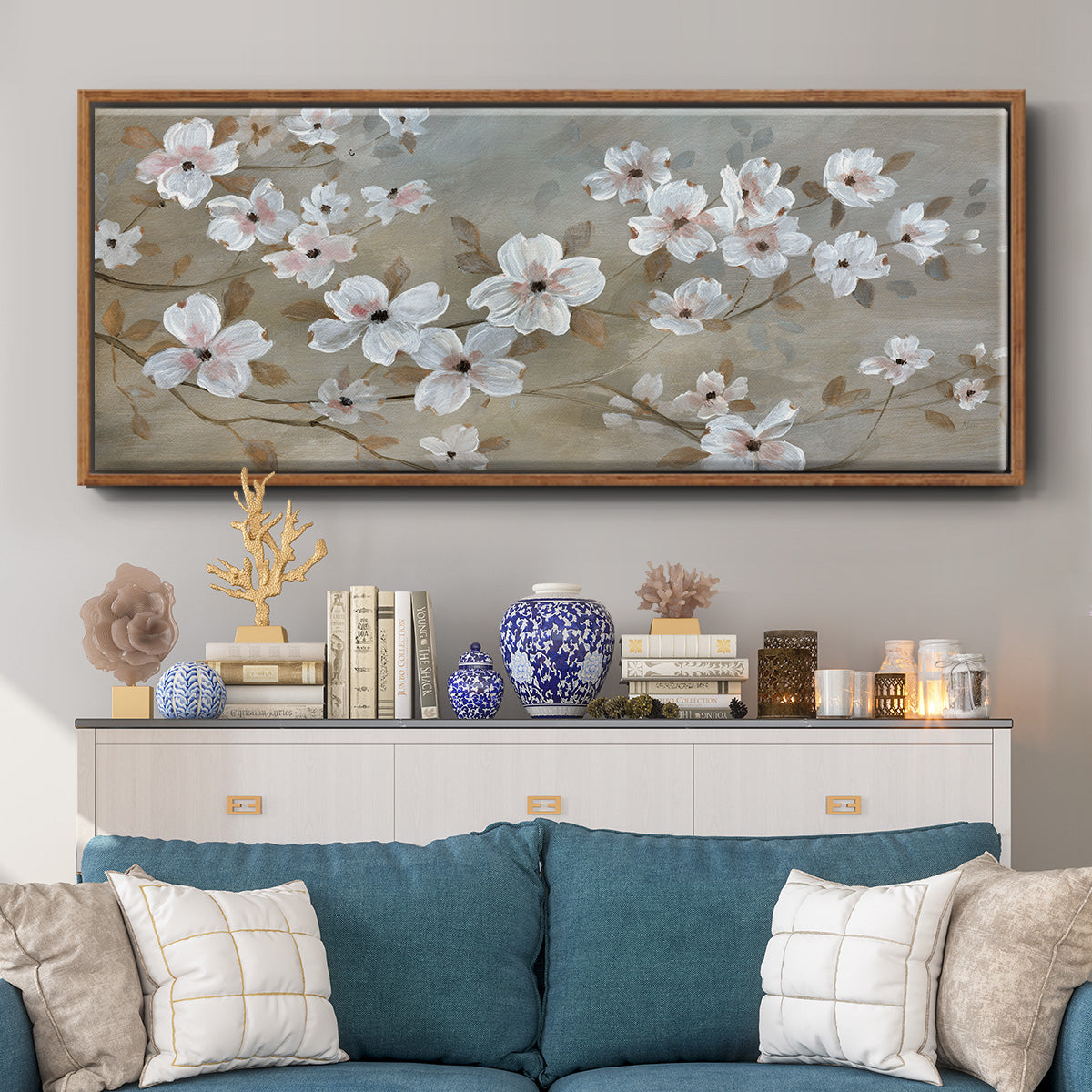 Dogwood Dream - Floater Framed Canvas Print