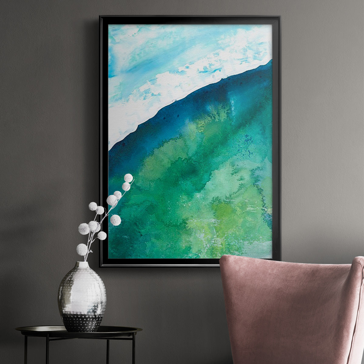 New Air II - Modern Framed Canvas Print