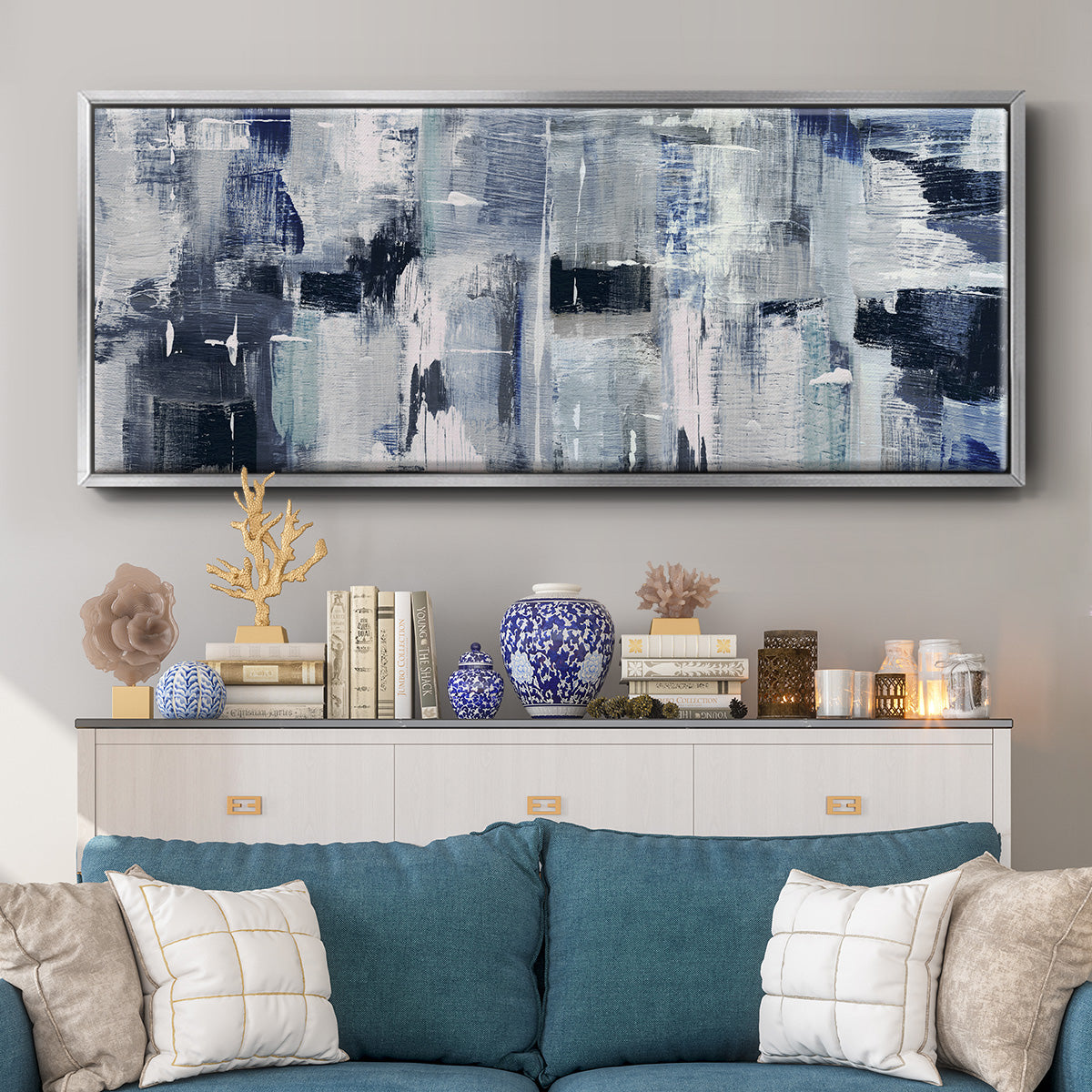 Spring Mountains - Floater Framed Canvas Print