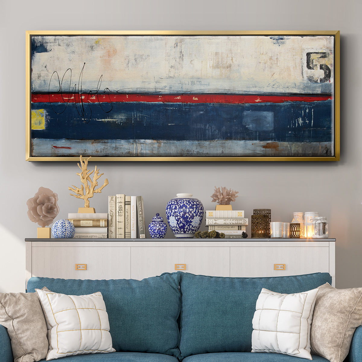 Dock 5 - Floater Framed Canvas Print
