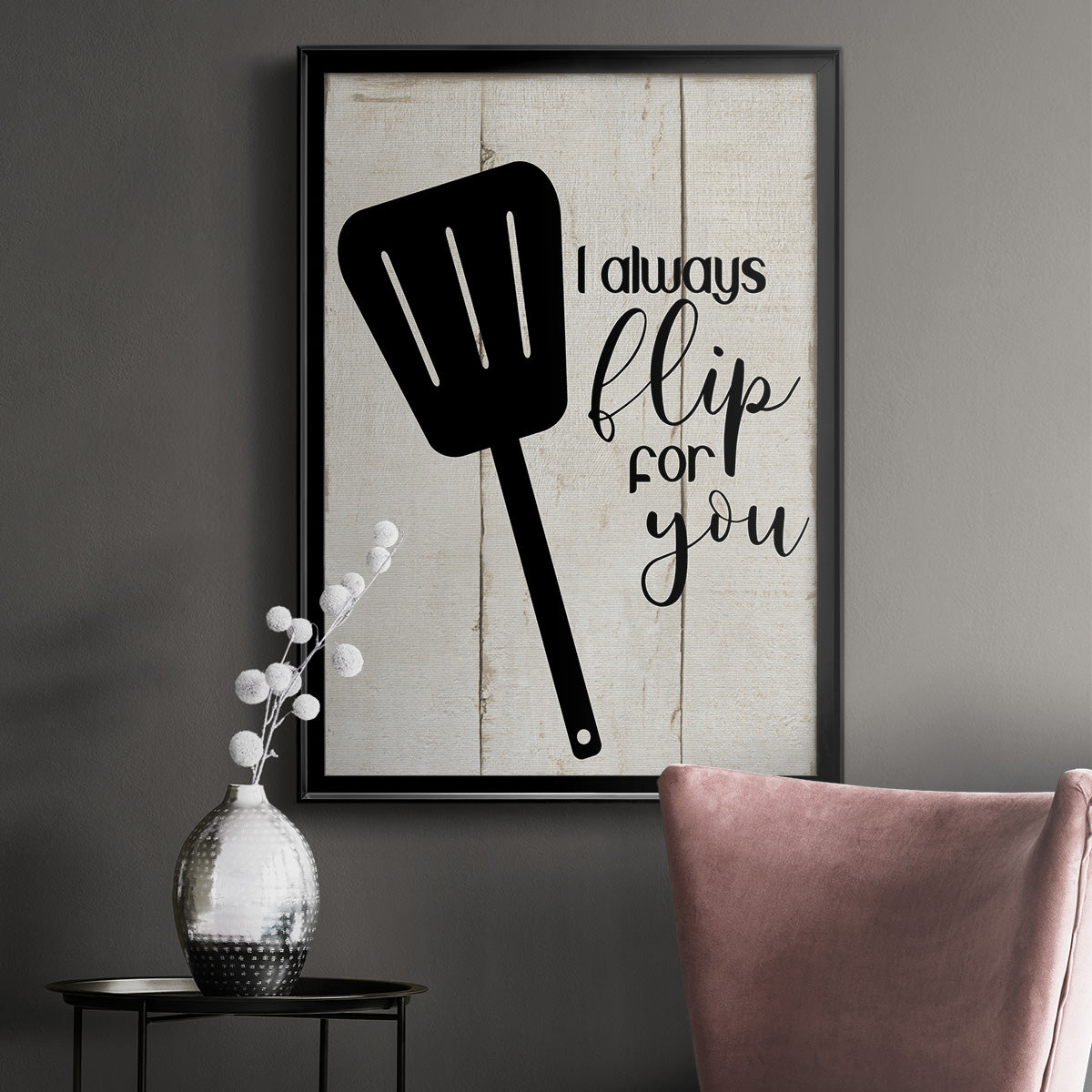 Flip For You - Modern Framed Canvas Print