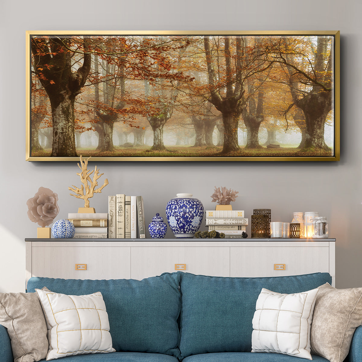 Misty Pan - Floater Framed Canvas Print