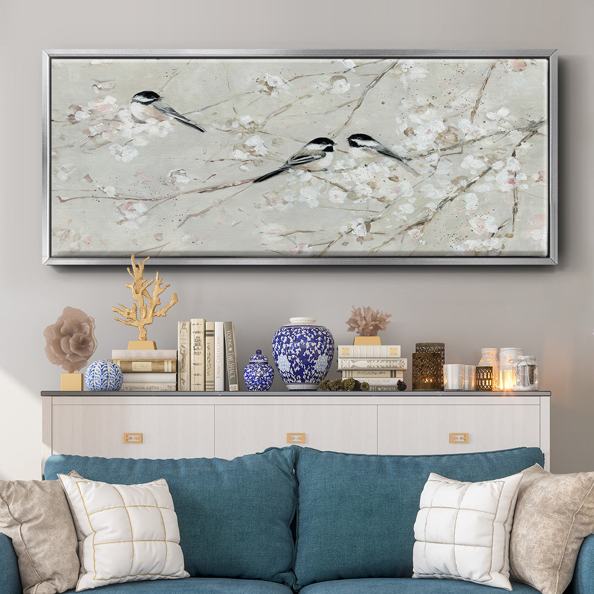 Nature's Confetti I - Floater Framed Canvas Print